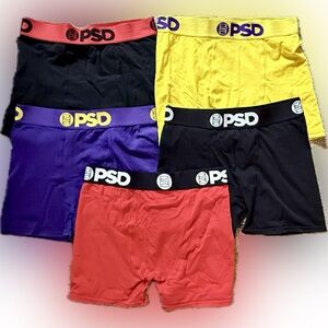 5 pairs - PSD Colorblock Boxer Brief 5-Pack in 2-Black, Yellow, Purple, & Red